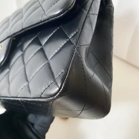 Chanel Black Lambskin Quilted Small Classic Flap Bag - Picture 11 of 12